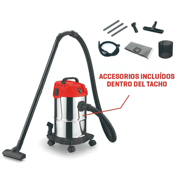 Aspiradora de Tacho 15L Kommberg – Potencia y versatilidad
