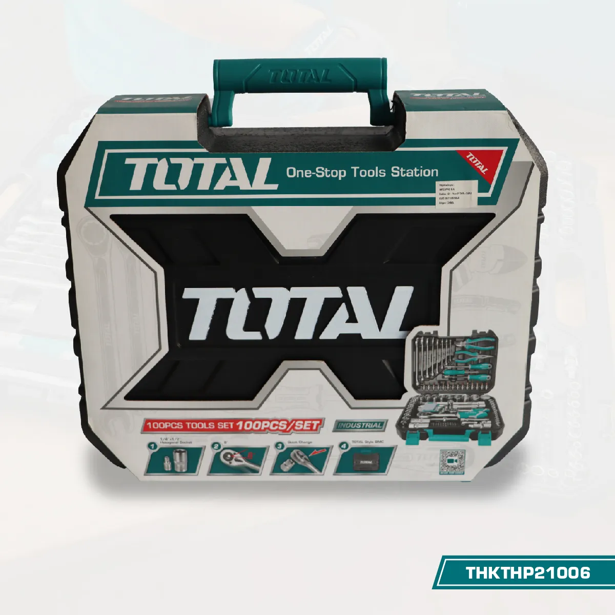 Caja de Herramientas 100 Piezas Total Thkthp21006