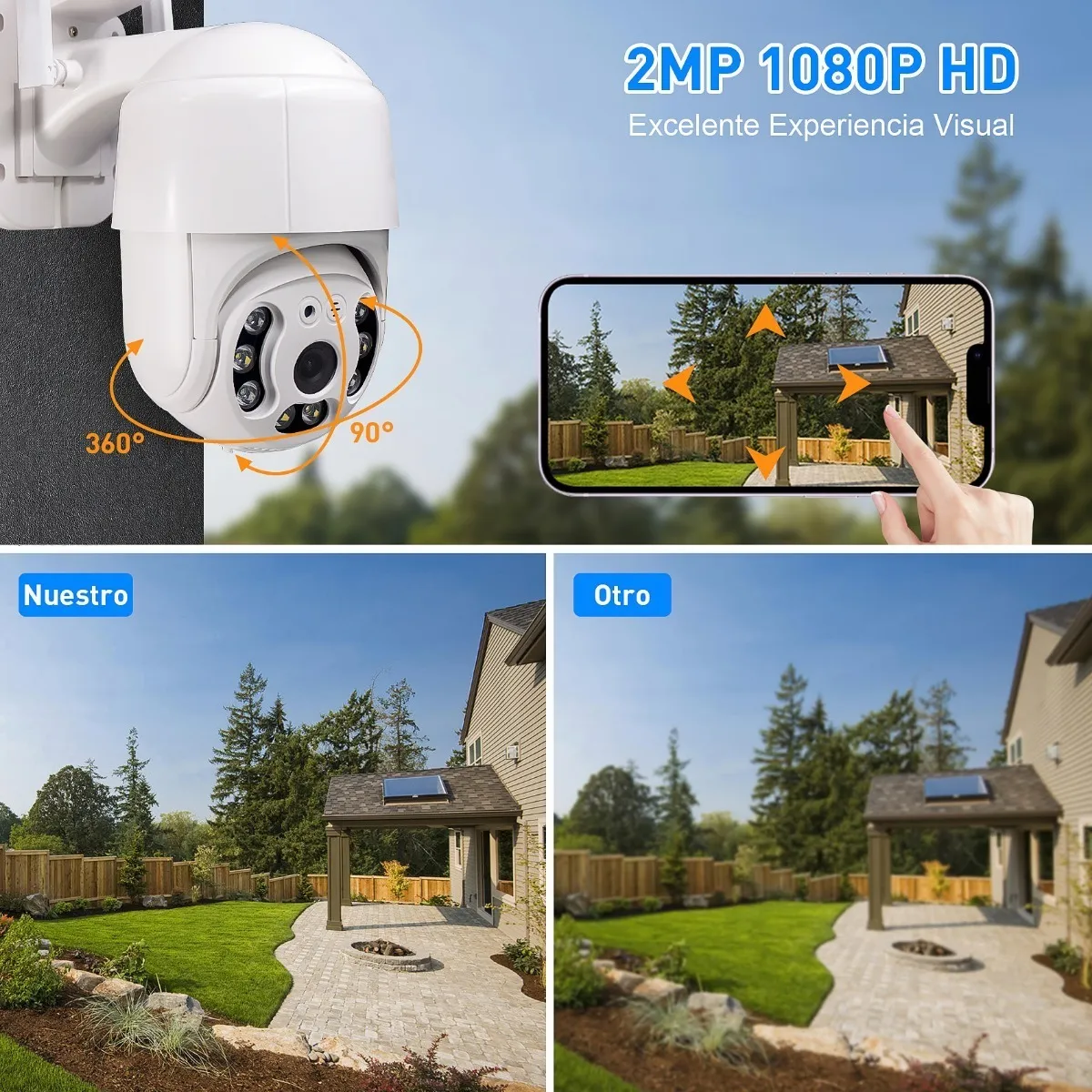 Cámara De Seguridad Interior Externa Wifi Hd 1080p