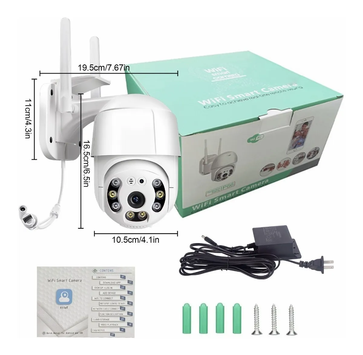Cámara De Seguridad Interior Externa Wifi Hd 1080p