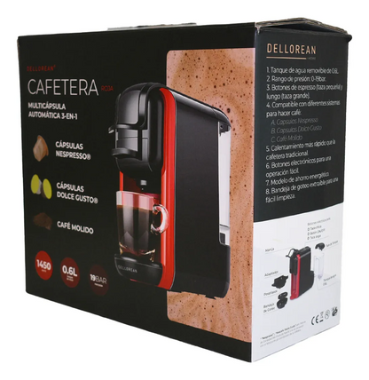 Cafetera Delloeran Express 0.6L 19Bar